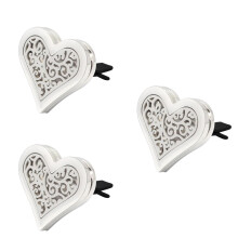 3pcs Car Air Vent Perfume Diffuser Clip Hollowed Heart Shape Perfume Aromatherapy Decor Gift for Auto Vehicle