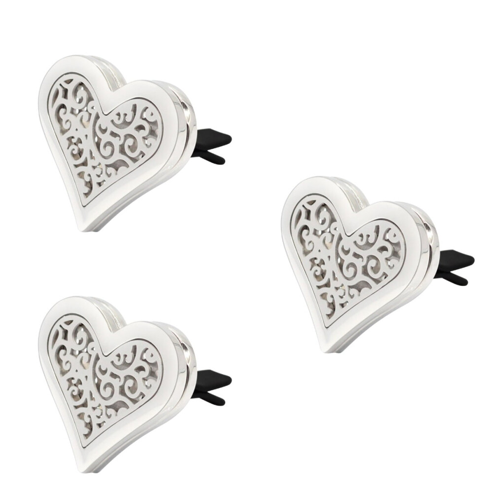 3Pcs Car Air Vent Perfume Diffuser Clip Hollowed Heart Shape Perfume Aromatherapy Decor Gift For Auto Vehicle 9087558657215
