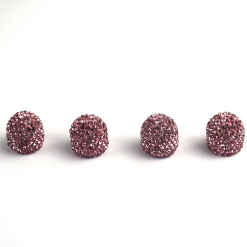 4 pezzi Tappi universali per valvole di pneumatici con strass e gioielli per auto