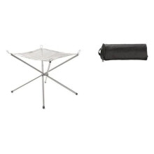 Outdoor Camping Bonfire Rack Stainless Steel Burning Rack Portable Folding Firewood Stand Camping Barbecue Grid Large