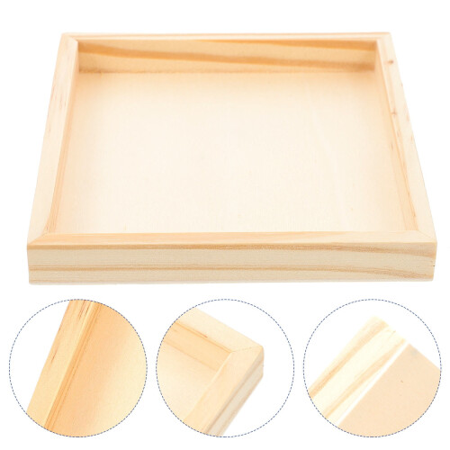 Topbathy Stackable Puzzle Sorting Trays Wooden 4 pcs