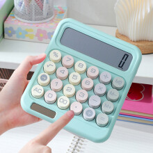 Solar Energy Calculator with 12-Digit Display, Dopamine Color, Mint Green – Compatible with Classroom & Office Use
