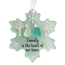 Snowflake Sea Glass Friendship Decor for Christmas Tree and
