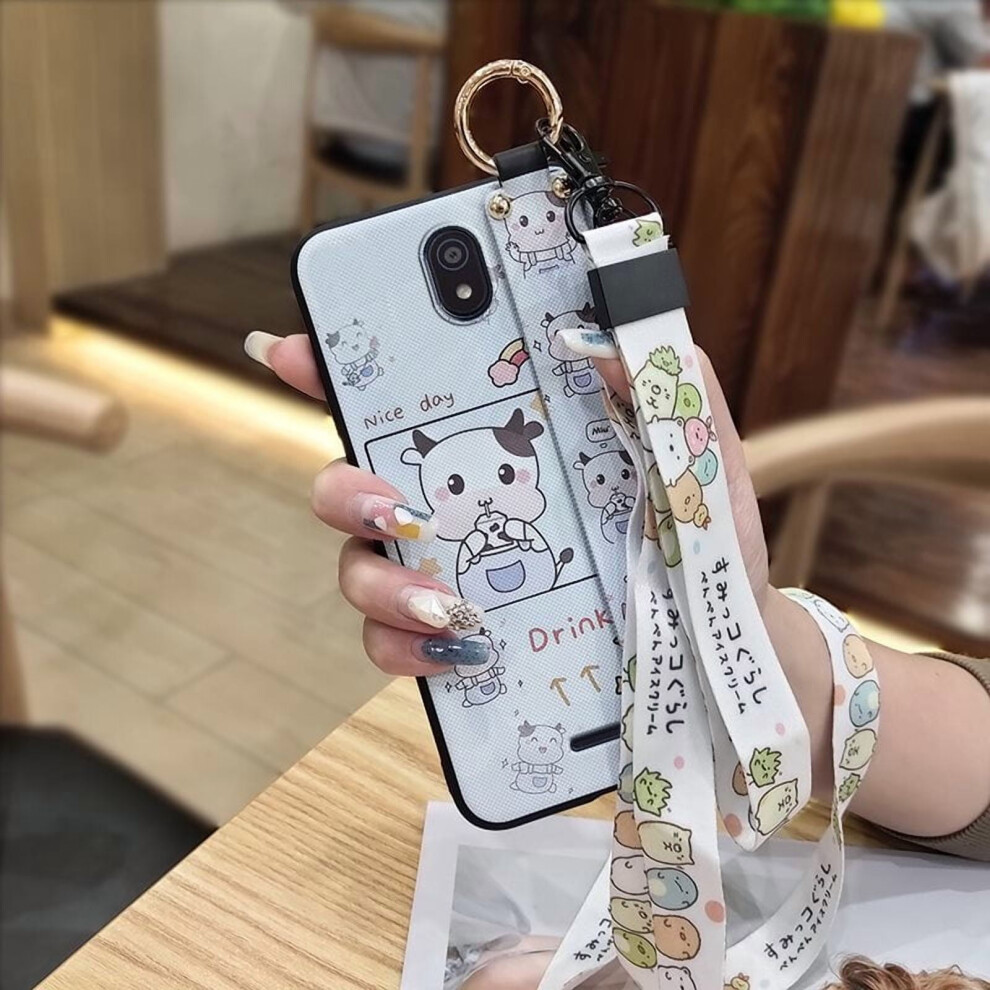 Nokia C100 Phone Case Â Cartoon Silicone Anti-Knock Back Cover With Kickstand, Wristband Ring & Dust-Resistant Protection 9165521926411