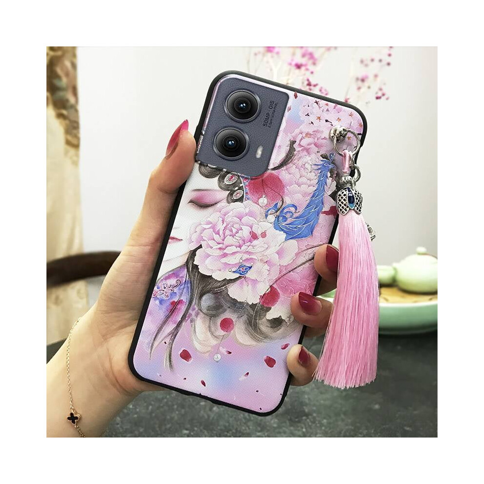 Moto Edge 5G 2024 Phone Case – Shockproof Silicone Tpu, Dirt-Resistant, Bell Tassel, Waterproof, Anti-Dust, Chinese Style 9165521926466