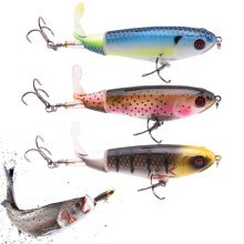 Whopper 3pcs Tail Spinner Lure For Bass Fishing Whopper Fishing Lure, Floating Baits Lures For Trout Pike Perch, Top Water Bass Lures Freshwater
