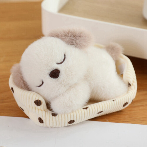 Plush Toy with Bed 5.5 Inch White