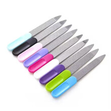 NEW-1x Dual sided stainless steel metal nail art file manicure pedicure tool~-[ Z9B6