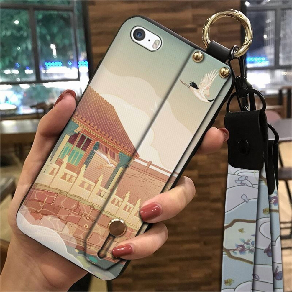 Phone Case Compatible With Iphone 5/5S/Se – Dirt-Resistant, Waterproof, Shockproof Silicone Case With Wristband & Lanyard 9087558659707
