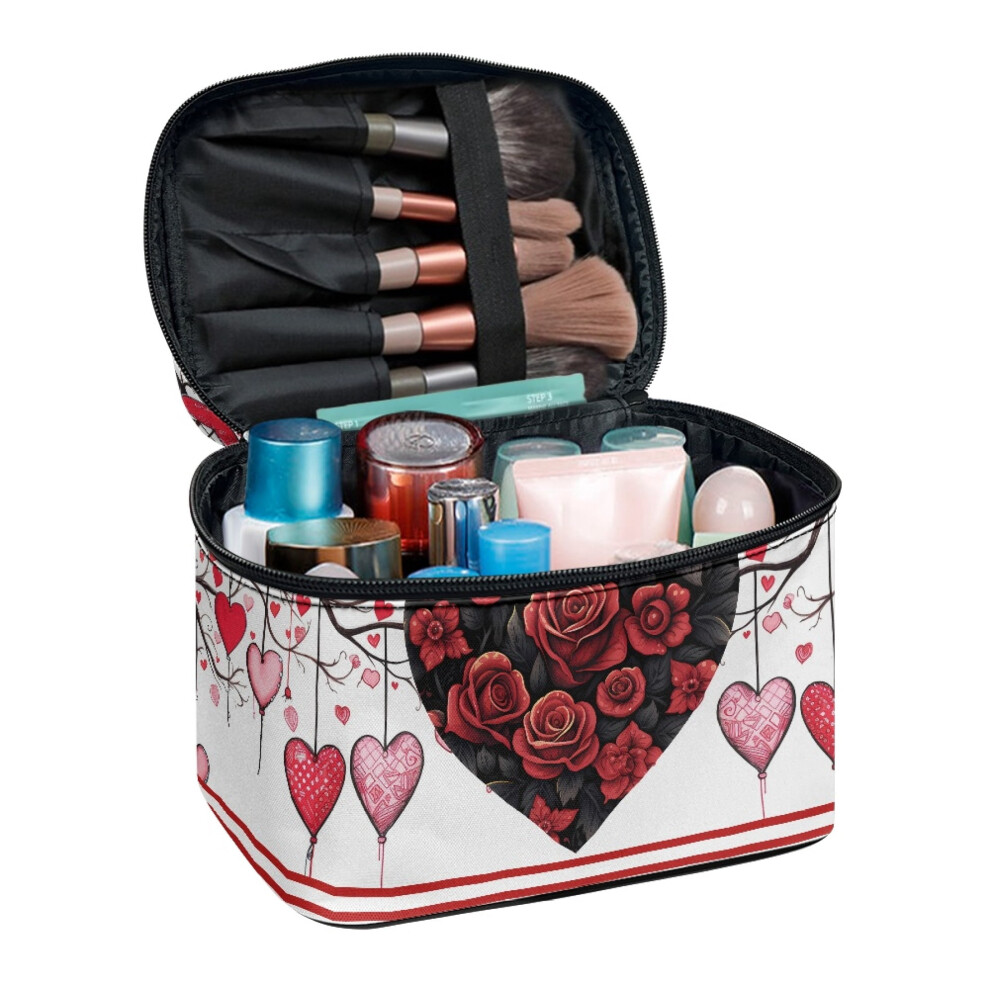 Rose Cosmetic Bag Portable Large Capacity Brush Holder