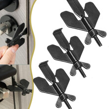 Travel Door Security Lock Black Adjustable Butterfly