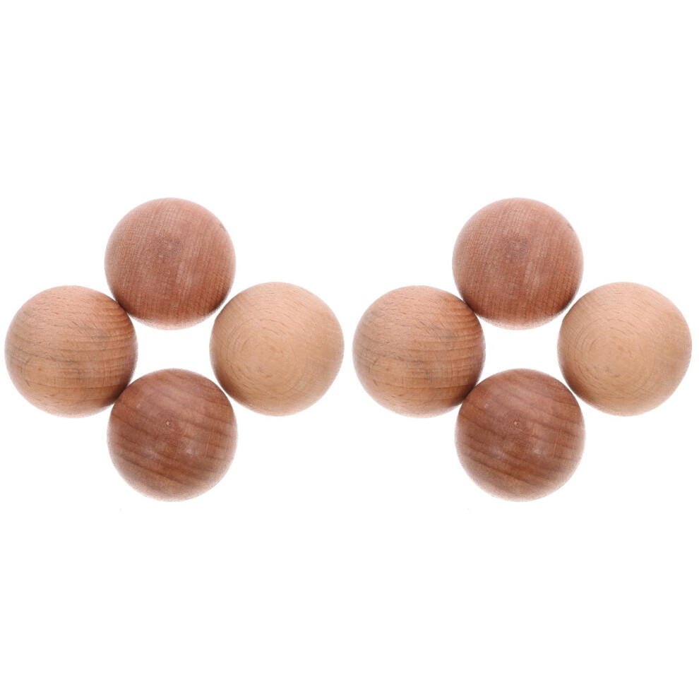 Worgeous 8 Pcs Wood Cabinet Knobs Wooden Dresser Knobs Wooden Ball Drawer Knobs Wooden Ball For Craft 974856507955