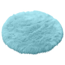 Tapis rond en peluche shaggy de 40 cm (15,75 po) pour chambre, salon, salle de jeux, dortoir – Tapis de sol mignon pour filles et garçons –