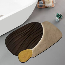 Tapis de bain en diatomite effet 3D, séchage rapide, absorbant et antidérapant, style B, décoration de salle de bain