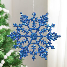 12 décorations de Noël scintillantes en forme de flocons de neige pour sapin, fenêtre, plafond – Compatibles avec les décorations hivernales et