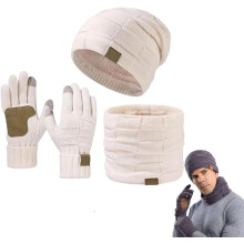 Ardenknit Winter Set, 3 Piece Set Windproof Knit Hat, Scarf and Gloves, for Cold Weather,Practical winter accessories