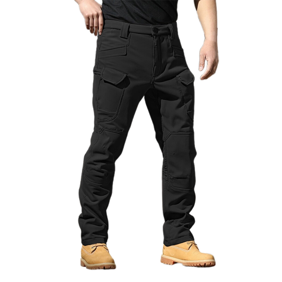 Relaxed Fit Men's Cargo Pants Men's Lined Cargo Pants Outdoor Winter Warm Work Utility Trousers For Hiking 9087558661038