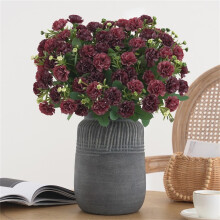 Fleurs de souci artificielles, chrysanthèmes artificiels en boule, chrysanthèmes en soie, branches printanières pour décoration intérieure,