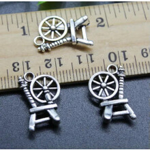30/50pc Déanamh Seodra DIY Roth Uisce Seunta Cóimhiotail Crochta 18x12mm-airgead ársa-50pc