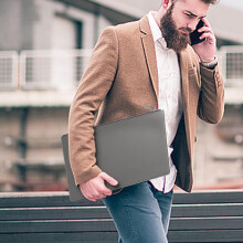 Leather Document Bag, High-End Briefcase for Men & Women, Waterproof Storage Bag for Official Use & Policy Folder Organization