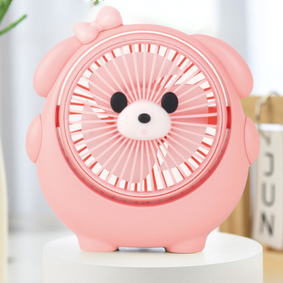 Usb Rechargeable Handheld Bear Fan Â Strong Wind, Mini Portable, Large Airflow For Home, Office, Students & Kids 9087558658472
