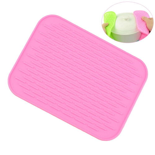 Silicone table mat non-slip heat insulation pad pink