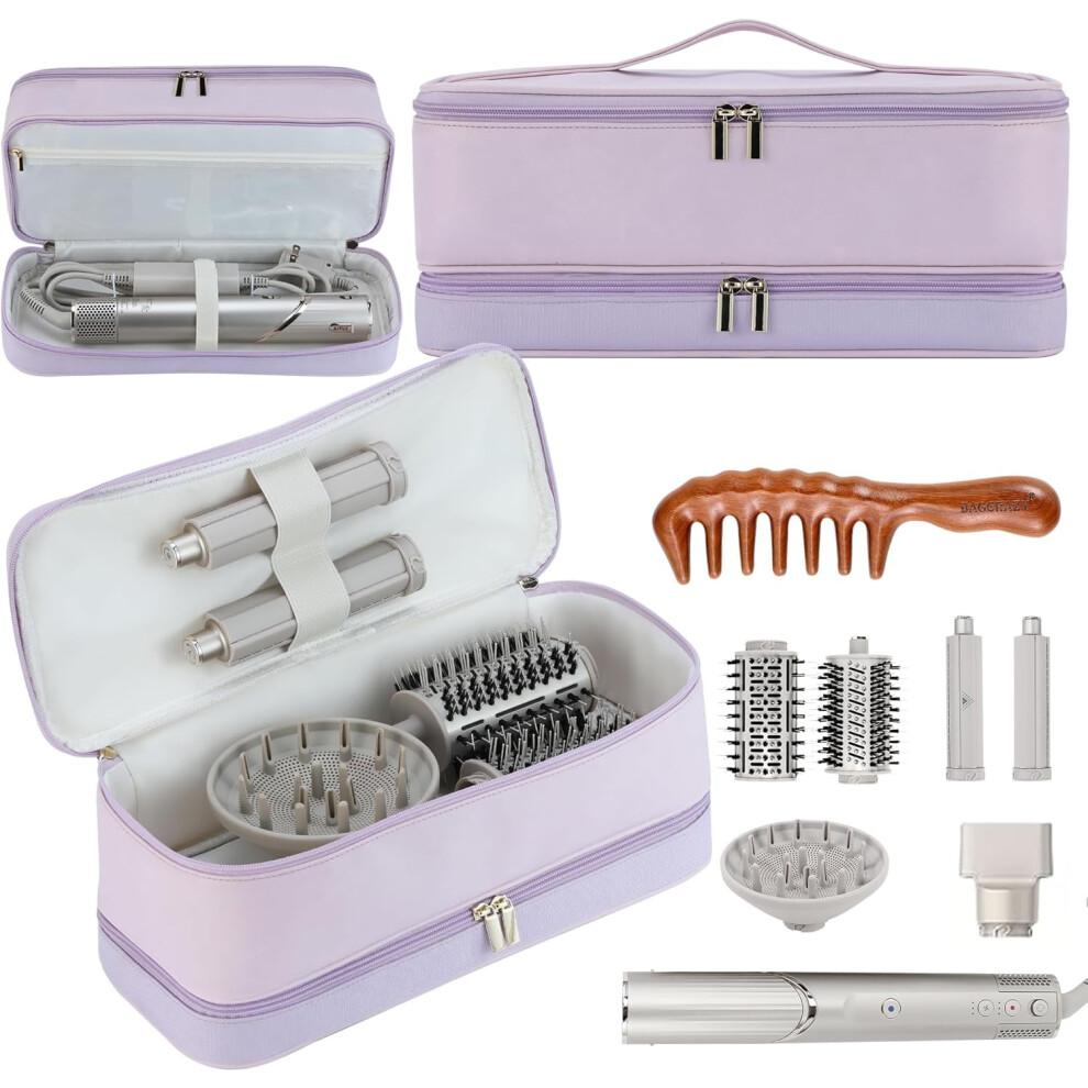 Portable Hair Tools Storage Bag for Flexstyle Hair Dryer Airwrap, Double-Layer Large Capacity Travel Storage Bag for Airwrap Styler and Attachments