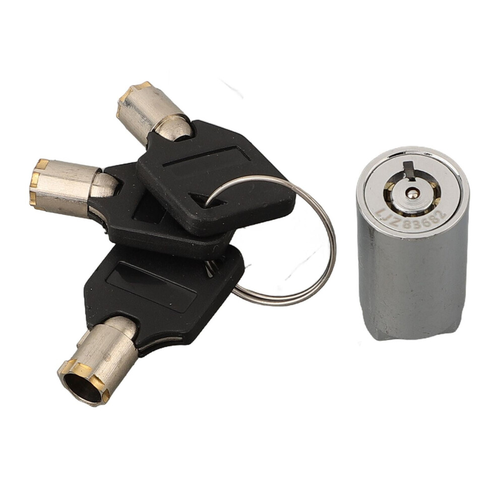 Zinc Alloy Cabinet Lock With Key,Silver Vending Machine Lock Cylinder For Drawers Mailboxes Cupboards,Anti-Pry Security Lock With 3 Keys 9165521922055