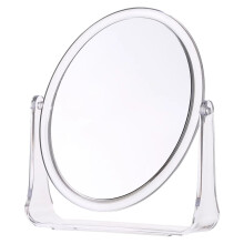Double-Sided 7X Magnifying Vanity Mirror with 360 Swivel Stand, Round, Stable Base, Hands-Free – Compatible with Bathroom, Bedroom & Desk