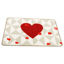 Valentine's Day Love Mat, Red Square Floor Mat (24x36"), Compatible with Bathroom, Kitchen, Bedroom, Living Room & Front Door