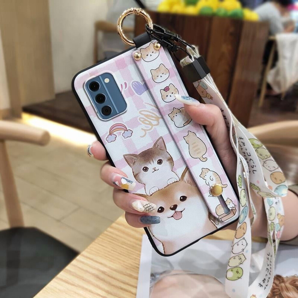 Nokia C300 4G Phone Case With Wristband, Dirt-Resistant, Anti-Knock, Cartoon Ring, Shockproof, Cute & Durable 9165521921980