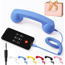 Retro Phone Handset, 0.13in Type-C/USB Wired Landline Receiver with Mic & Speaker, compatible with iPhone & Android
