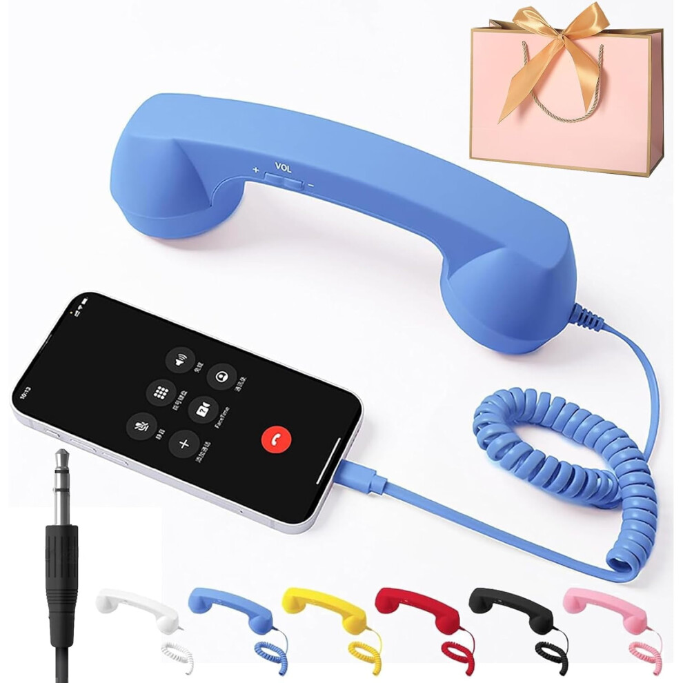 Retro Phone Handset, 0.13In Type-C/Usb Wired Landline Receiver With Mic & Speaker, Compatible With Iphone & Android 9065194476667