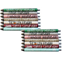 Ensemble de 7 stylos à paillettes amusants – Thèmes Halloween, sorcières et Frankenstein, compatibles avec les porte-stylos standard