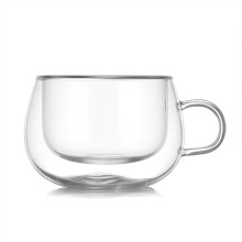 Transparent Insulation Double Glass Coffee Cup, Heat Resistant for Hot & Cold Drinks, Home, Office, Cafe Use, Modern Design for Tea, Espresso Lovers