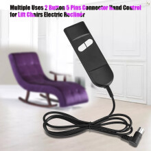 Zerodis Power Recliner Controller Multiple Uses 2 Button 5 Pins Connector Hand Control for Lift Chairs Electric Recliner