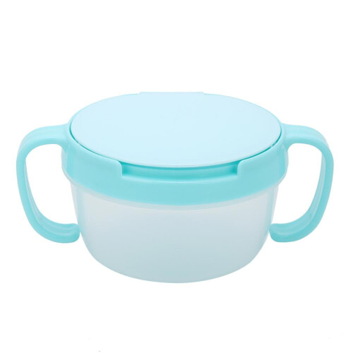 Recipiente para doces e lanches, com alça dupla e à prova de derramamento, ideal para crianças, bebês e bebês.
