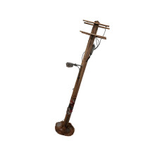 Lampe de bureau miniature historique, idéale pour les réseaux de trains miniatures et les expositions de maquettes, avec des détails réalistes.