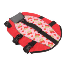 Verstellbare reißfeste Hundelifejacke, sichere Schwimmweste, mittelgroß bis groß, rot