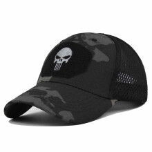 Casquette trucker Skull Mesh – Casquette militaire tactique, visière camouflage, respirante pour les activités de plein air, la chasse et la