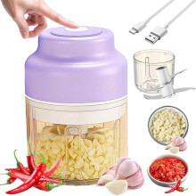 Electric Garlic Chopper Stainless Steel 4 or 6 Blades 8.5