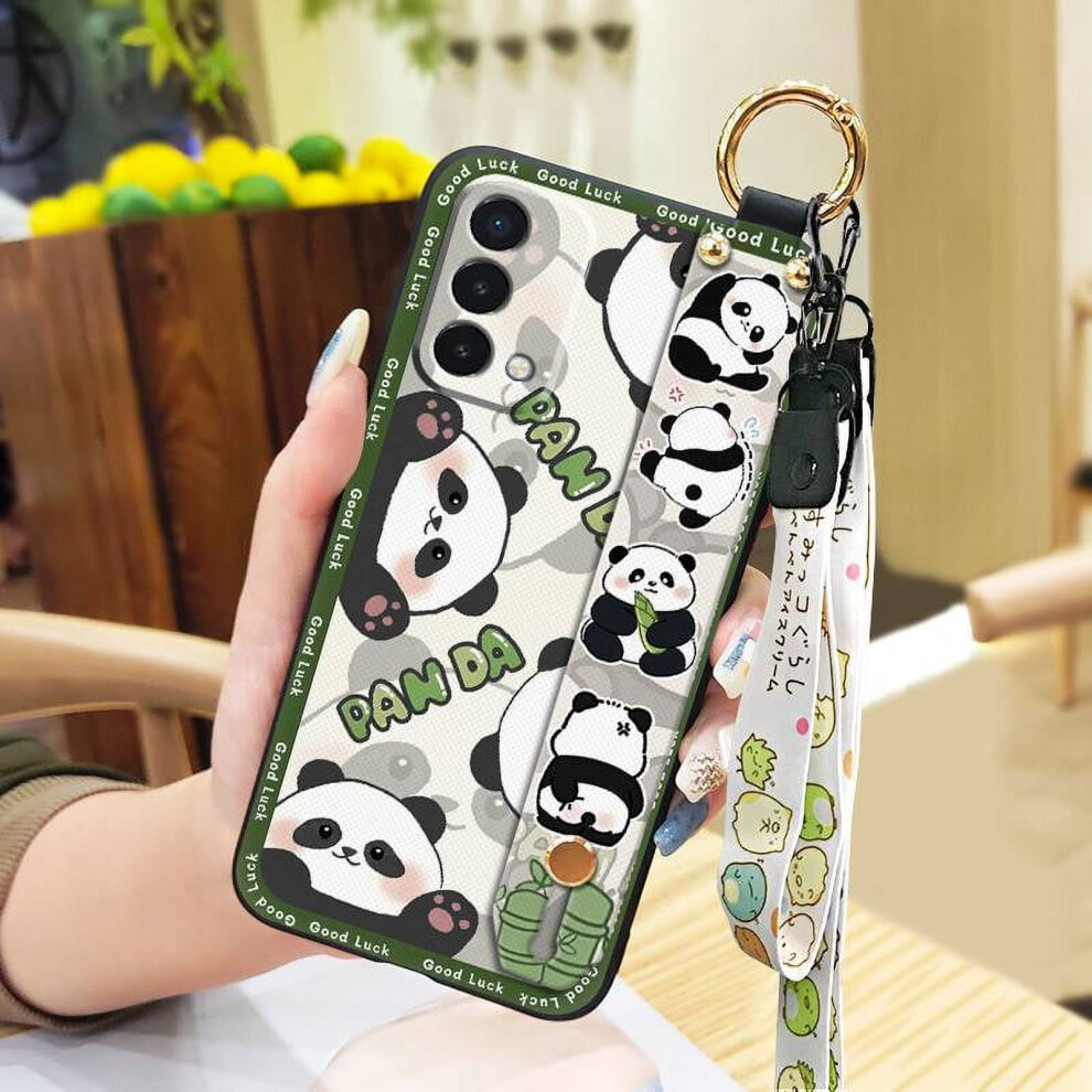 Phone Case For Oneplus Nord N200 5G Â Cartoon Panda Silicone Case With Lanyard, Kickstand, Waterproof & Shockproof 9065194478555