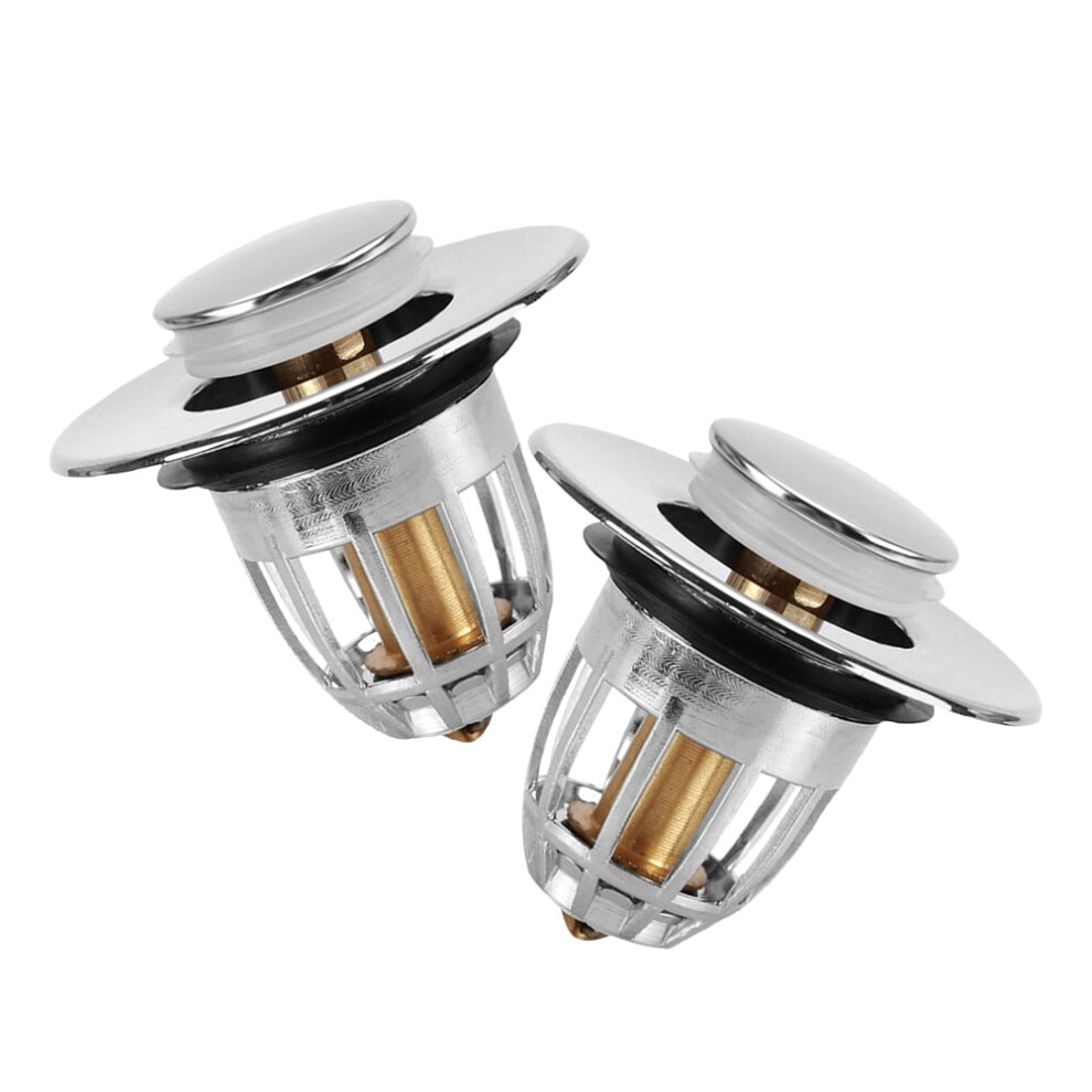 Sink Drain Stopper Press Type With Hair Catcher 2 Pcs 9422877600410