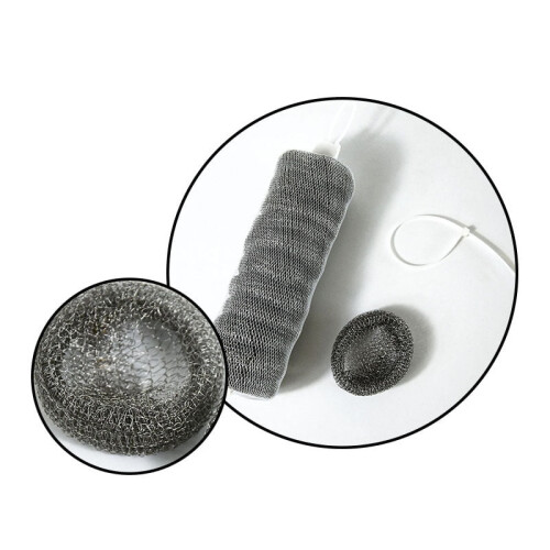 24 Pcs Stainless Steel Lint Traps Silver Laundry Mesh Washer Hose Filter 1