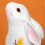 Easter3D trekaninfigurer rustikt hvitt sett 4