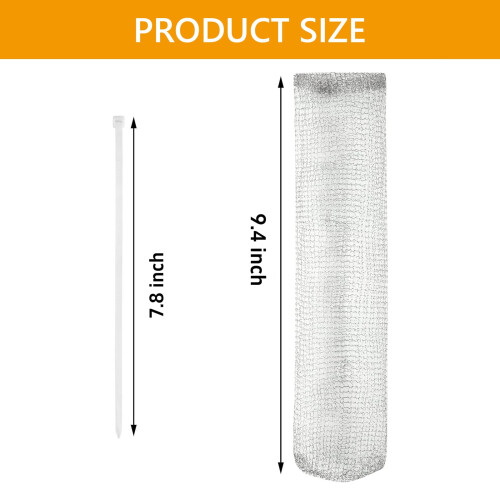 24 Pcs Stainless Steel Lint Traps Silver Laundry Mesh Washer Hose Filter 2