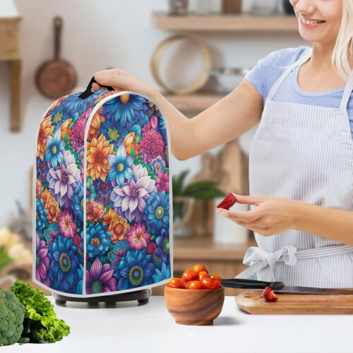 Dust Protector Polyester Kitchen Blender Dust Cover Flowers Handle Blender Dust Cover for Home Kitchen 2
