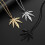 Maple Leaf Pendant Necklace for Men Alloy 3