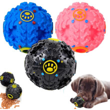Pawcia Giggle Ball – Interaktiv hundmatsdispenserleksak med fnissljud, kompatibel med hundar, 3 färger, stor