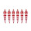 Shatterproof Candy Finish Christmas Ornaments Red White 2